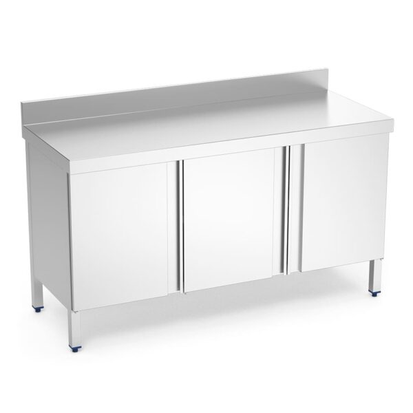 Table adossée avec portes battantes