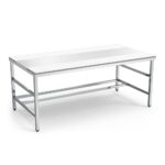 table de découpe face à face mixte inox - polyéthylène