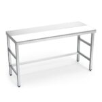 table de préparation centrale mixte inox/polyéthylène