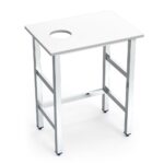 Table de préparation de poisson - mixte inox/polyéthylène blanc