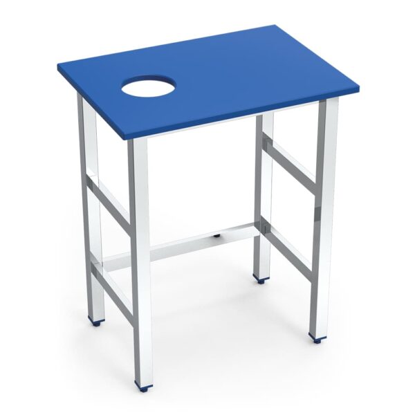 Table de préparation de poisson - mixte inox/polyétylène bleu