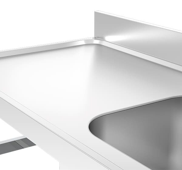 Table du chef avec cuve et étagère basse