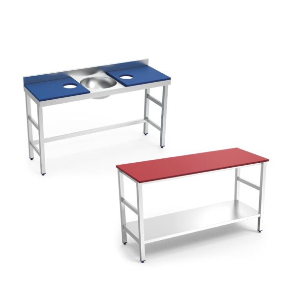 Tables mixte inox / polyéthylène