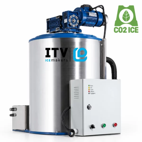 Machine à glace en écailles ITV SCALA Split CO₂ avec logo CO2 ICE